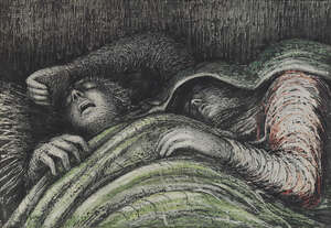 
	
		After Henry Moore OM CH FBA, 
		British 1898-1986-
		 
		Pink and Green Sleepers,...