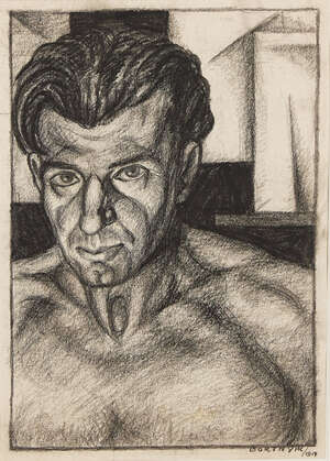 
	
		Sandor  Bortnyik, 
		Hungarian 1893-1976-
		Portrait of a man, 1917;
		
		charcoal...