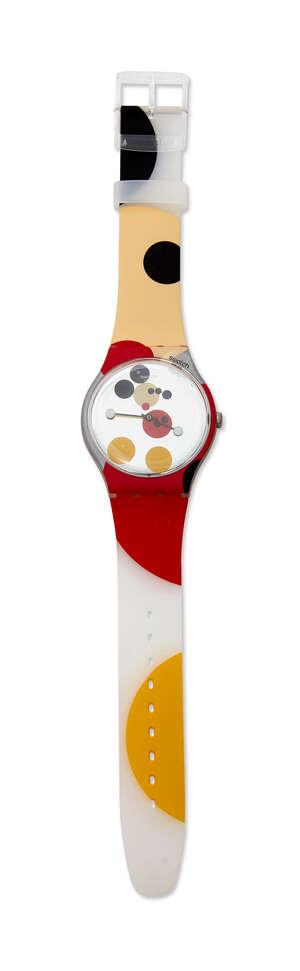 
	
		Damien Hirst, 
		British b.1965-
		 
		Swatch Mirror Spot Mickey [SUOZ290S];
		 
		