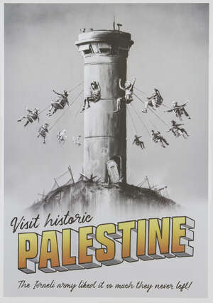 
	
		Banksy, 
		British b.1974- 
		Visit Historic Palestine Poster, 2018; 
		lithographic...