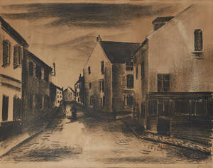 
	
		Maurice de Vlaminck, 
		French 1896-1932- 
		 
		Une Rue à Pontoise [Walterskirchen...