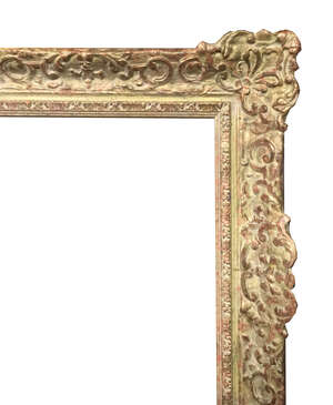 
	
		A French Gilded Composition Louis XIV Style Frame with Decape Finish, late 20th century,...