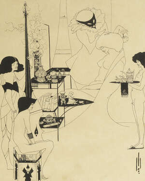 
	
		Aubrey Beardsley, 
		British 1872-1898- 
		 
		The Toilette of Salome I; Les Dame Aux...