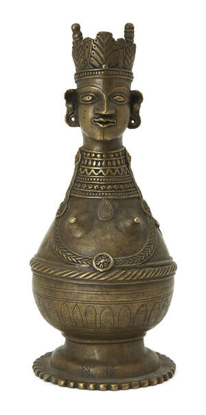 
	
		A Bell metal vessel for Ganges water, Bengal, India, 19th century, 22.8cm. high
		 
		