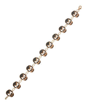 
	
		A coloured diamond bracelet, composed of a line of eleven brilliant-cut black diamond-set...