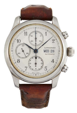 A stainless steel automatic, chronograph and date Limited Edition 'Swissair' wristwatch by...