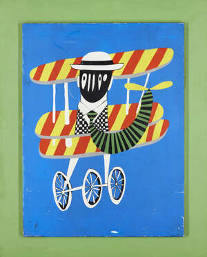 
	
		Yannis Gaitis, 
		Greek 1923-1884- 
		 
		The Aviator, 1975; 
		 
		screenprint in...