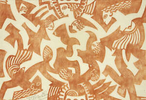 
	
		Cyril Edward Power, 
		British 1872-1951- 
		 
		Matriarchy, c.1931; 
		 
		linocut in...