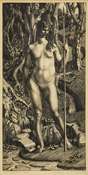 
	
		William Evan Charles Morgan, 
		British 1903-1979- 
		 
		The source, 1927; 
		 
		