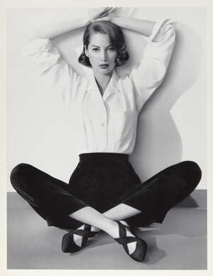 
	
		Herb Ritts, 
		American 1952-2002-
		 
		Christy Turlington for Anne Klein, 1992;
		 
		