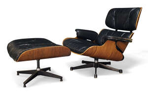 
	
		Charles and Ray Eames (American), a '670' lounge chair and '671' ottoman for Herman...