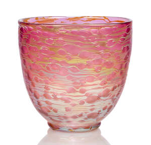 
	
		Loetz, an iridescent glass vase  
		Early 20th Century 
		The pink oviform glass...