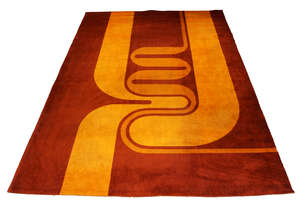 
	
		Pierre Cardin (b. 1922), a woollen carpet 
		c.1960, labelled to reverse - ' Pierre...
