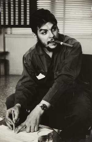 
	
		René  Burri, 
		Swiss 1933-2017- 
		 
		Che Guevara, Havana Cuba, 1963; 
		 
		gelatin...