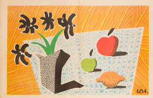 
	
		David Hockney OM CH RA, 
		 
		British b.1937- 
		 
		Two Apples, One Lemon and Four...