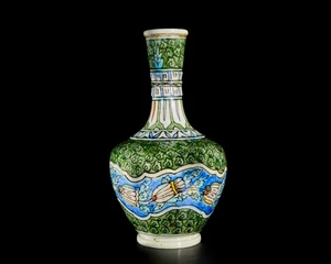 A pottery ewer,&nbsp;Possibly Kutahaya, 20th century,&nbsp;
On short foot, the globular body rising to...