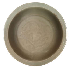 
	
		A Chinese Longquan celadon 'twin fish' bowl, Ming dynasty, 15th/16th century, incised to...