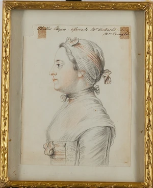 Mary Frampton,&nbsp;British 1772-1846-&nbsp;
Portrait of Phillis Byam, in profile, wearing a...