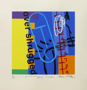 Bruce Mclean,&nbsp;British b.1944-&nbsp;An Overshrugged Shoulder;&nbsp;screenprint in colours on wove,&nbsp;signed,...