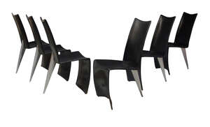 
	
		Philippe Starck (b.1949), a set of six 'Ed Archer' chairs for Aleph 
		c.1980, each...