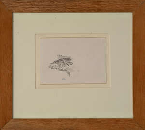 
	
		René Magritte, 
		Belgian 1898-1967 - 
		 
		Deux Feuilles & Poisson, circa 1945;...