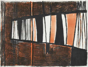 
	
		Sir Terry Frost RA, 
		British 1915-2003- 
		 
		Composition in Red and Black [Kemp...