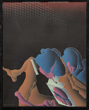 
	
		Patrice Vermeille,
		French b.1937-
		'Etude (XXV)', 1976; 
		acrylic on canvas, signed...