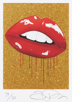 
	
		Sara Pope,
		British b.1973- 
		 
		Lips, 2018; 
		 
		giclee print in colours, with a...
