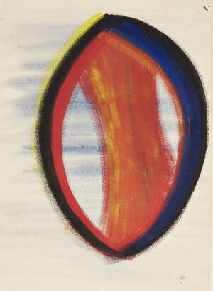 
	
		Alastair Morton, 
		Scottish 1910-1963 - 
		 
		Ovoid form, 1946; 
		 
		watercolour and...