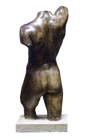 
	
		A Grand Tour type plaster torso of a man, late 19th/ 20th century, on a rectangular...