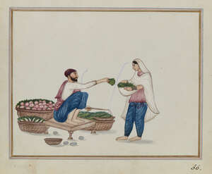 
	
		Three Sikh watercolours depicting Punjab trades, from a dispersed album, Lahore, circa...