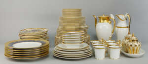 
	
		A Royal Worcester bone china dinner service, Coronet pattern, to comprise setting for...