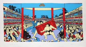 David Mach,&nbsp;Scottish b.1956-&nbsp;It Takes Two,&nbsp;&nbsp;screenprint in colours on wove,&nbsp;signed, titled and...