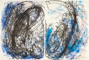 
	
		Ian McKeever RA, 
		British b.1946- 
		 
		Untitled diptych, 1984-85; 
		 
		two...
