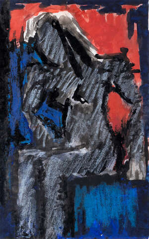 
	
		Josef Herman OBE RA, 
		Polish/British 1911-2000 - 
		 
		Female figure in red and...