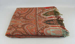 
	
		An Indian paisley wool shawl, 19th century, of rectangular design, 353 x...