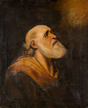 Manner of Bernardo Strozzi, 
		early 19th century- 
		 
		Penitent St Peter; 
		 
		oil on canvas, 76x63cm 
		 
		 