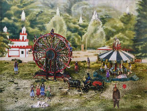 
	
		Marnie Weber, 
		American b.1959- 
		The Lamb Lies Down, 2007; 
		c-print collage, 100 x...