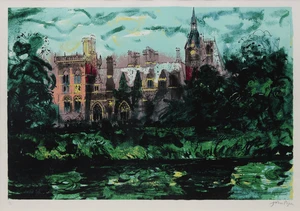John Piper CH,&nbsp;British 1903-1992,&nbsp;Kelham Hall, from Victorian Dream Palaces [Levinson 278], 1977;&nbsp;