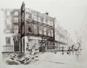 
	
		Albany Wiseman, British b.1930- Mead Street W1; lithograph, signed, titled, numbered...