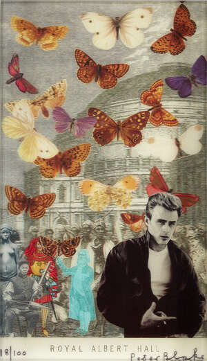 
	
		Sir Peter Blake CBE RDI RA,
		British b.1932-
		 
		James Dean at the Albert Hall,...
