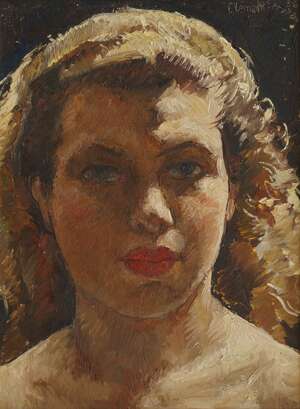 
	
		(Henri) Clément-Serveau, French 1886-1972- Portrait of a woman, head and shoulders; oil...