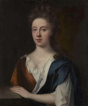 
	
		Follower of Michael Dahl, 
		Swedish 1659-1723- 
		 
		Portrait of a lady,...