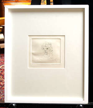 
	
		Frank Auerbach, 
		German/British b. 1931- 
		 
		Julia, from Six Etchings of Heads, 1981;...