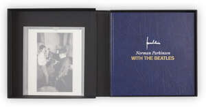 Norman Parkinson CBE, 
British 1913-1990- 
 
With The Beatles, 2016;
hardback monograph signed by...