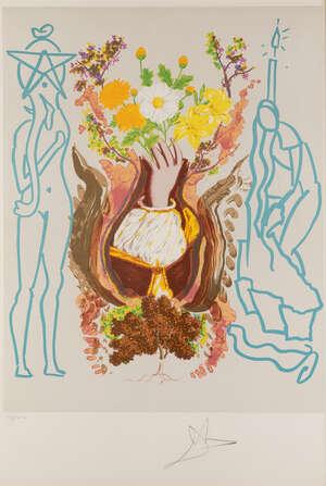 
	
		 
		- 
		 
		Dali's Renaissance (One of Coins), 1978;
		 
		lithograph in colours on...