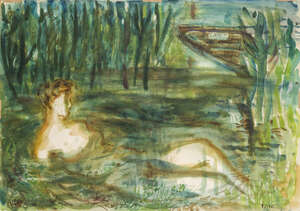 
	
		Peter Foldes,  
		British/Hungarian 1924-1977 - 
		 
		Untitled (woman bathing in a...