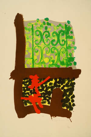 
	
		Stephen Buckley, 
		British b.1944- 
		 
		Pots and Pans, 1983; 
		 
		lithograph in...