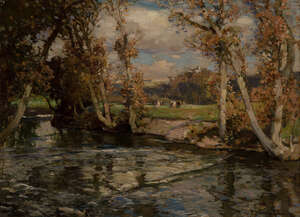 
	
		Samuel John Lamorna Birch RA RWS, 
		British 1869-1955 - 
		 
		The Trout Stream,...