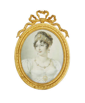 
	
		After Francois Gerard, French, 1770-1837, a portrait of Caroline Bonaparte Marat, 19th...